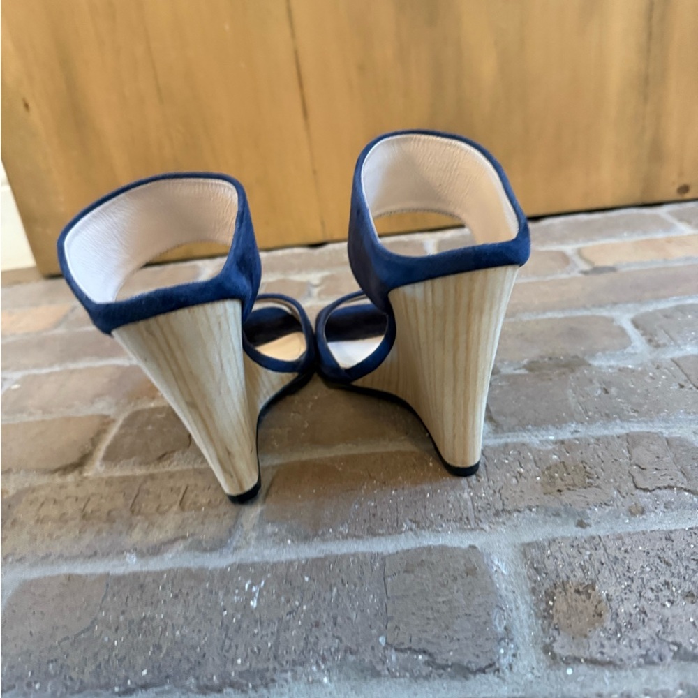 Prada Navy suede Wedge - Picture 3 of 5